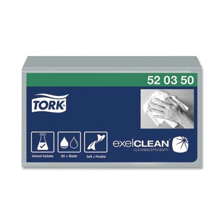 Tork, INDUSTRIAL CLEANING CLOTHS, 1-PLY, 12.6 X 15.16, GRAY, 8PK